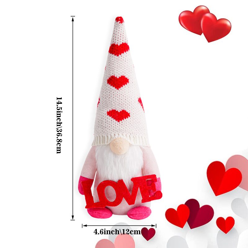 Valentine's Day Faceless Doll Dwarf Rose Love Ornaments - Image 3