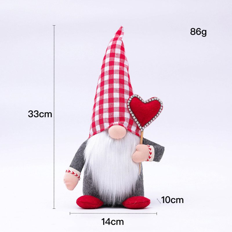 Valentine's Day Love Shape Faceless Doll Gift Fabric Doll - Image 2