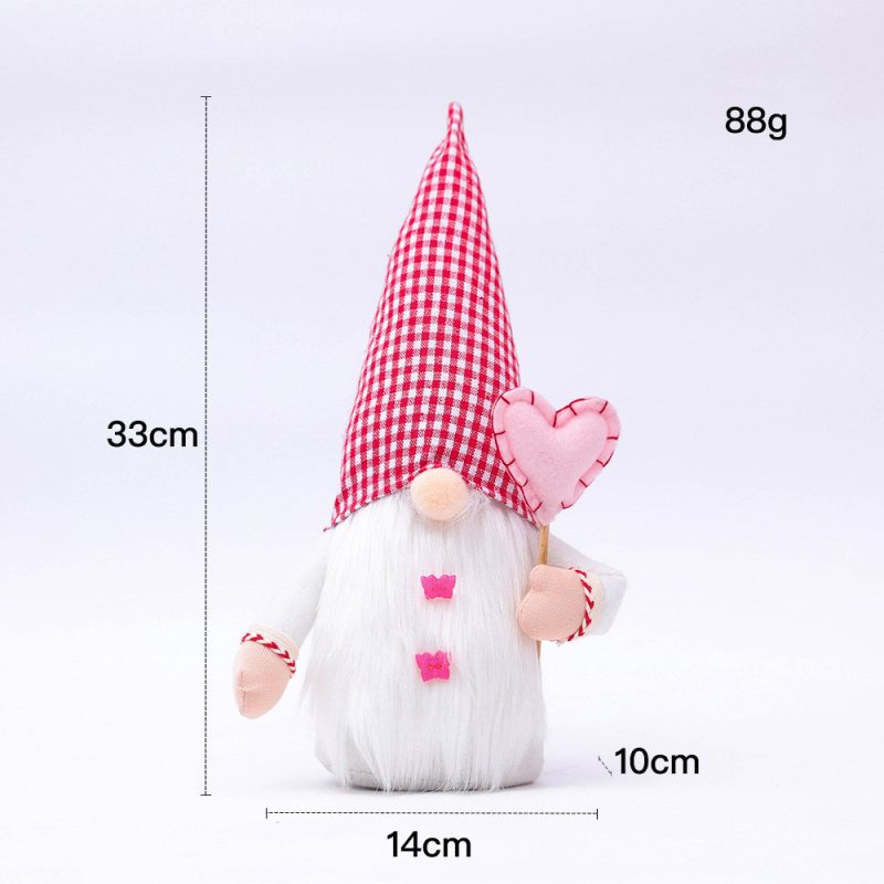 Valentine's Day Love Shape Faceless Doll Gift Fabric Doll - Image 3