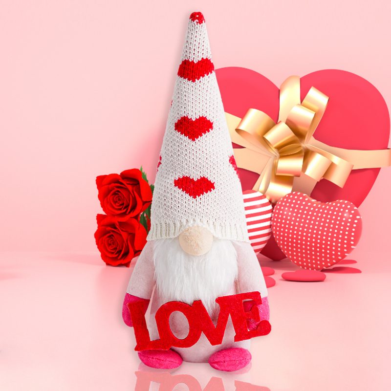 Valentine's Day Faceless Doll Dwarf Rose Love Ornaments