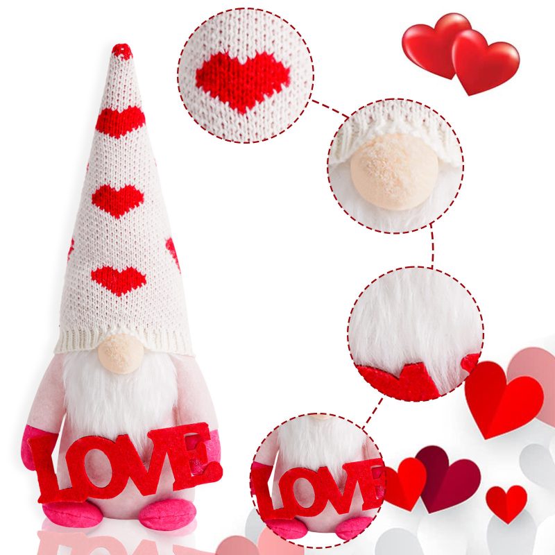 Valentine's Day Faceless Doll Dwarf Rose Love Ornaments - Image 2